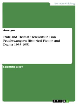 cover image of Exile and 'Heimat'